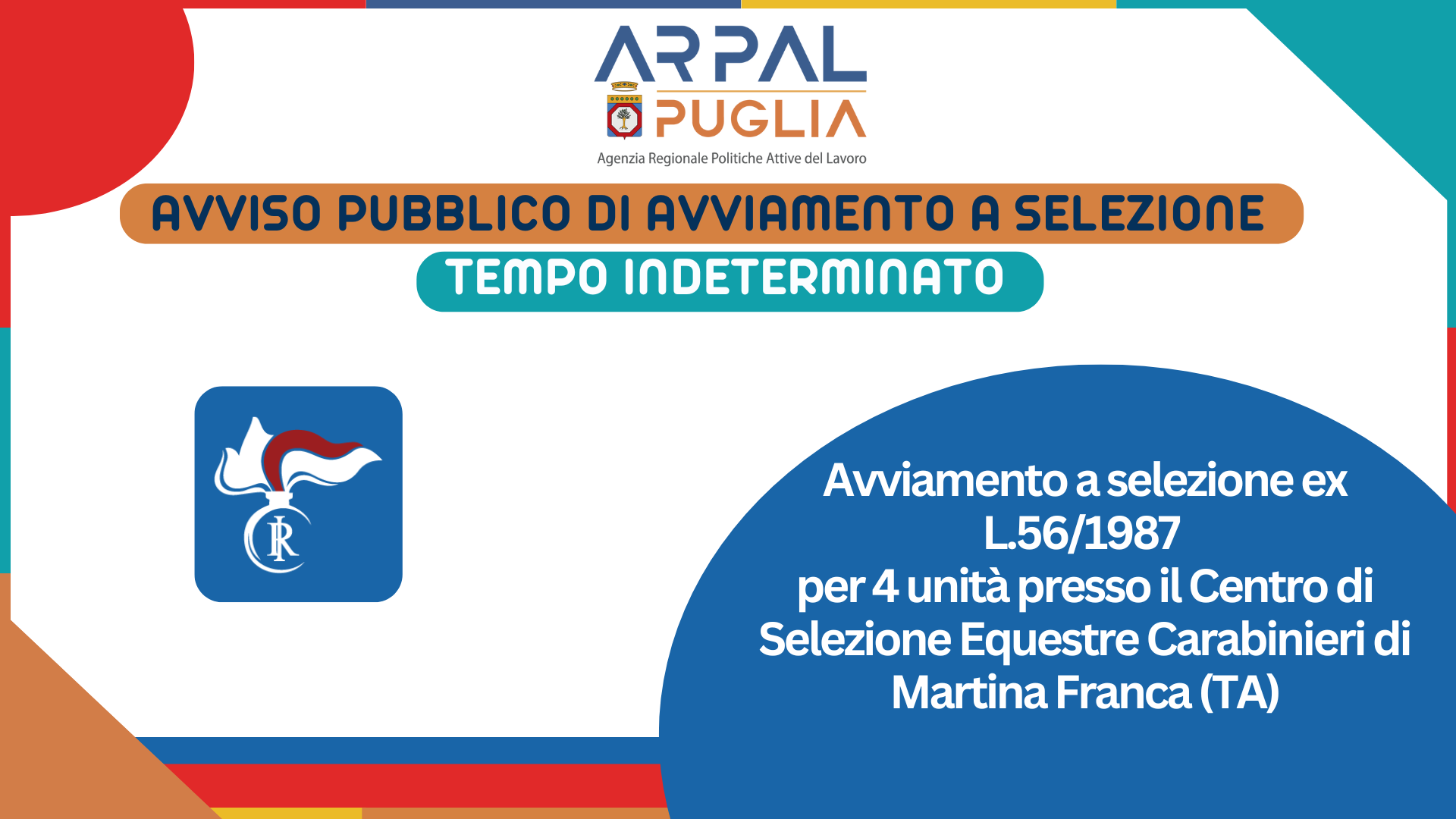 Avviso pubblico di avviamento a selezione